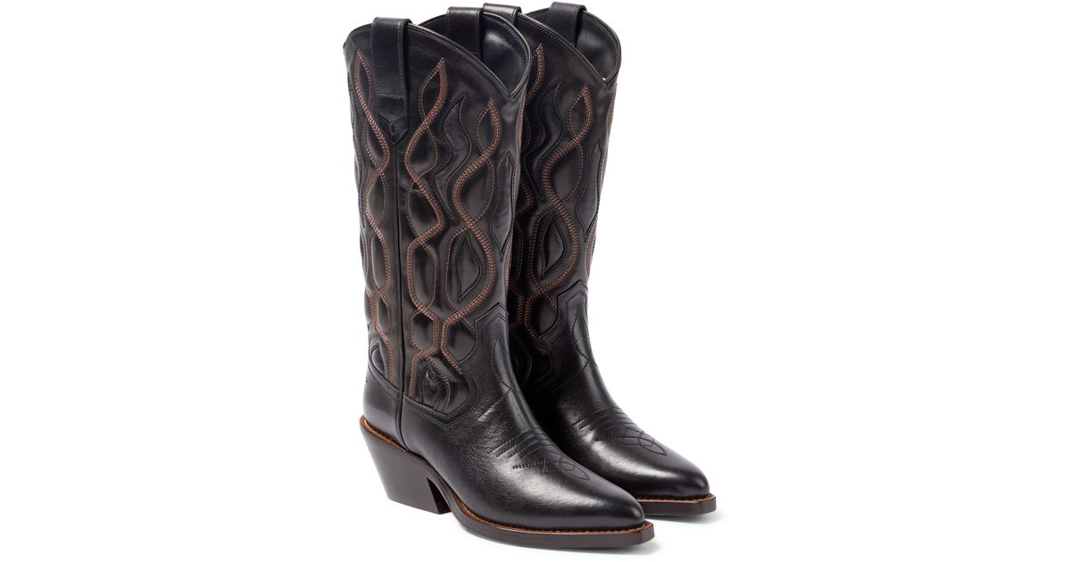 Dorothee Schumacher Quilted Leather Cowboy Boots in Brown Lyst UK
