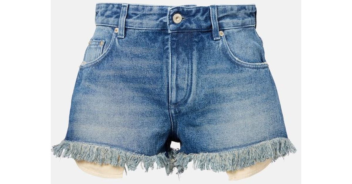 Loewe Paula's Ibiza Anagram Denim Shorts in Blue | Lyst