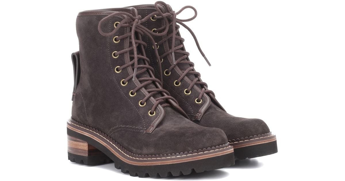 see by chloe suede ankle boots