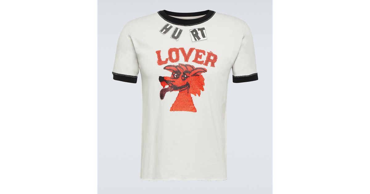 ERL Hurt Lover Cotton And Linen T-shirt in White for Men | Lyst 