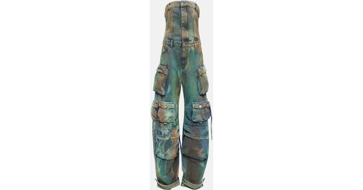 LOOK 690 CARGO DENIM JUMPSUIT