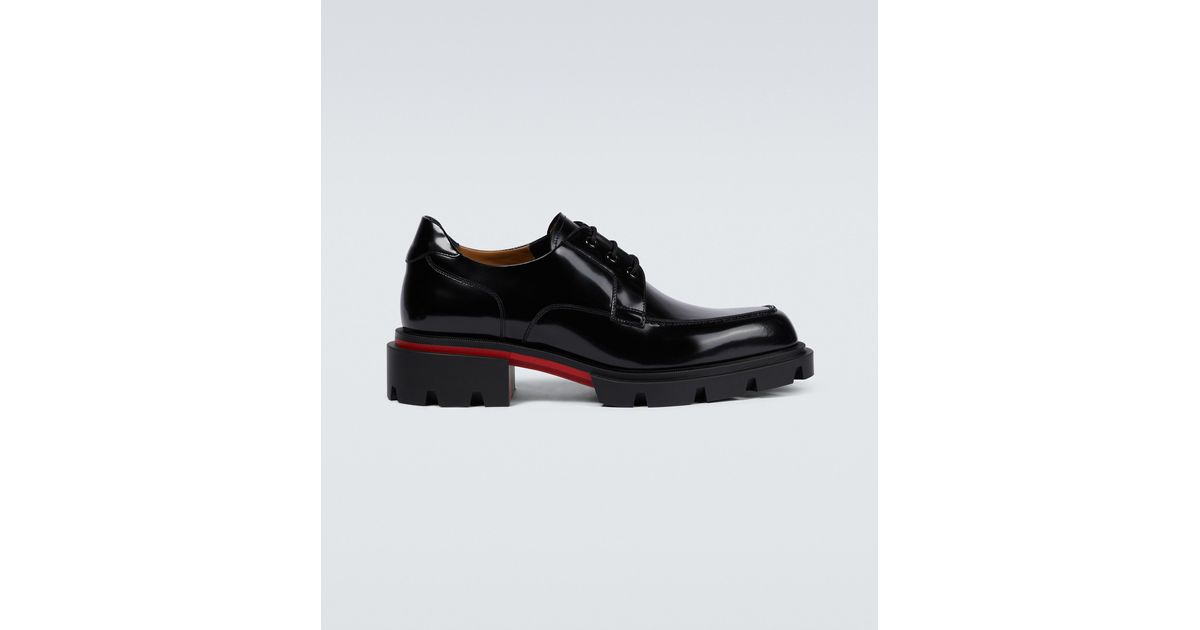 Christian Louboutin Our Georges Leather Lace-up Shoes in Black for Men ...