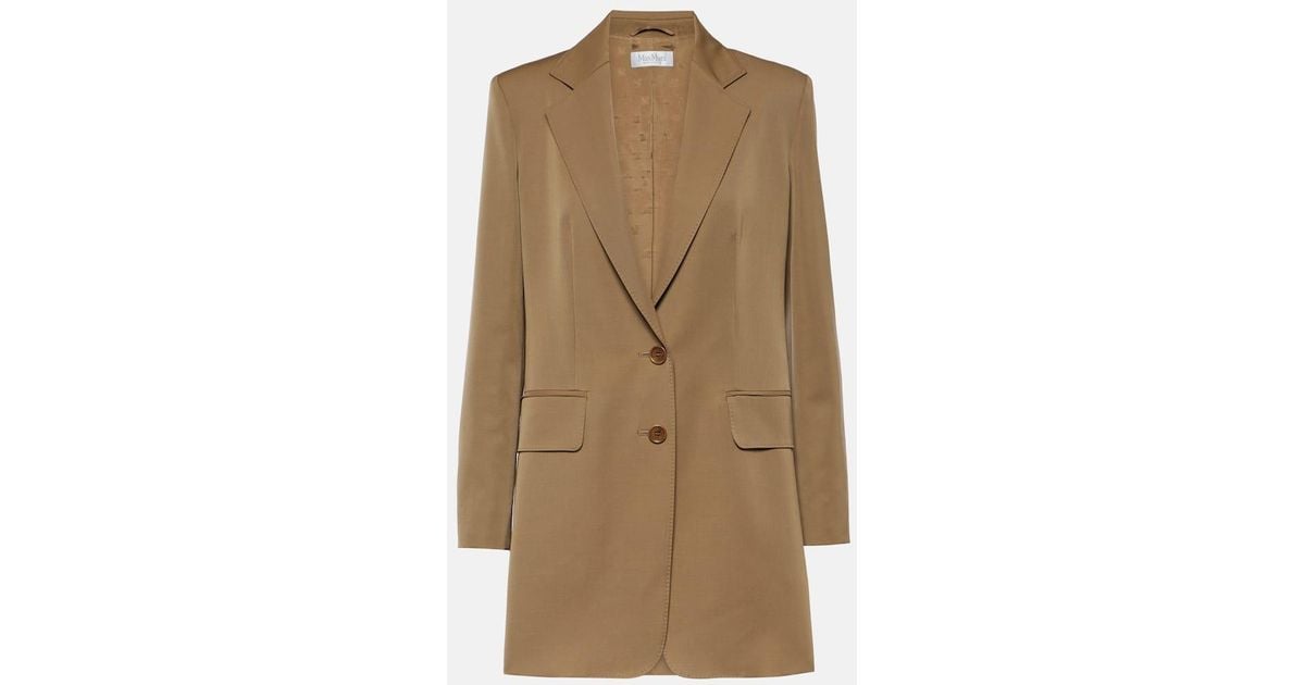 Blazer Caprile in lana e mohair di Max Mara in Neutro Lyst