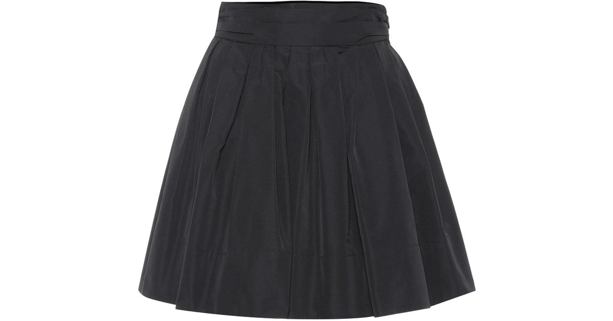 Valentino Cotton-blend Faille Miniskirt in Black - Lyst