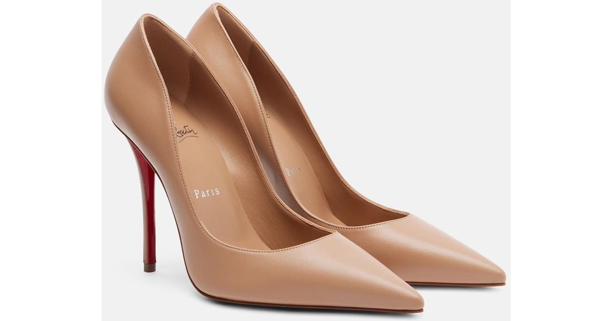 Christian Louboutin Miss Z 100 Leather Pumps in Brown | Lyst