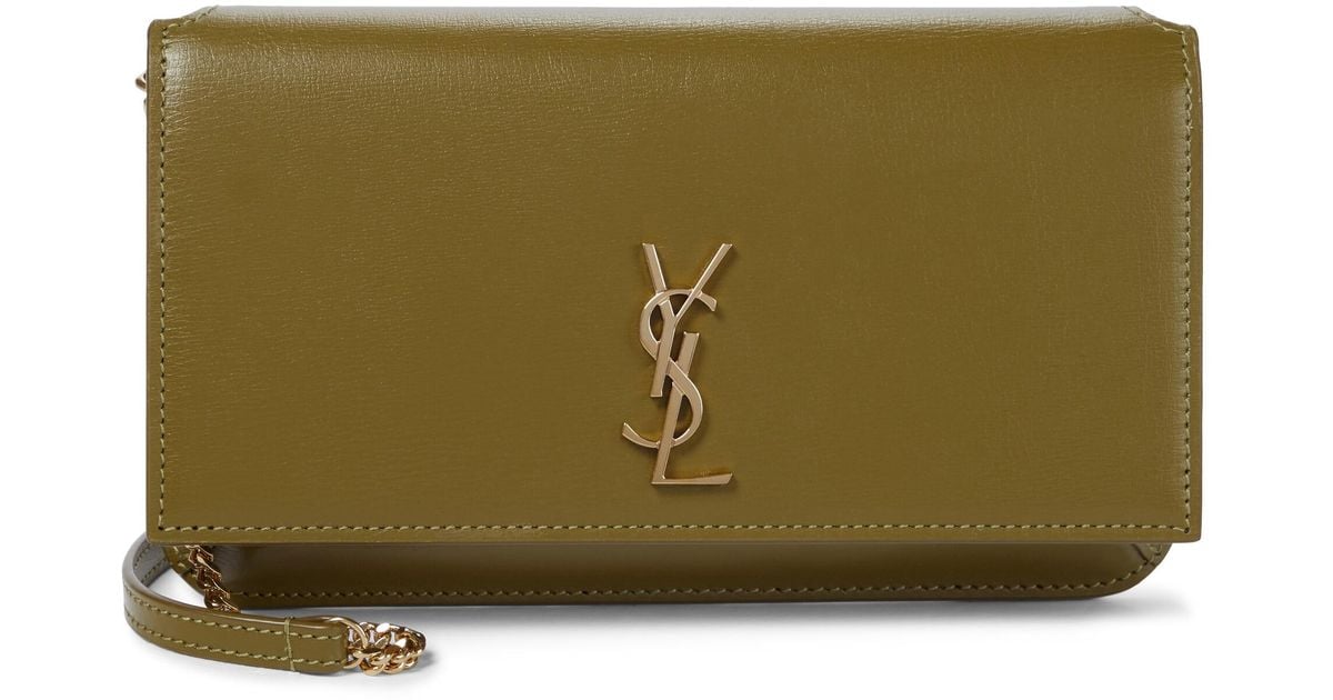 Saint Laurent Cassandre Leather Iphone Crossbody Bag in Natural Lyst