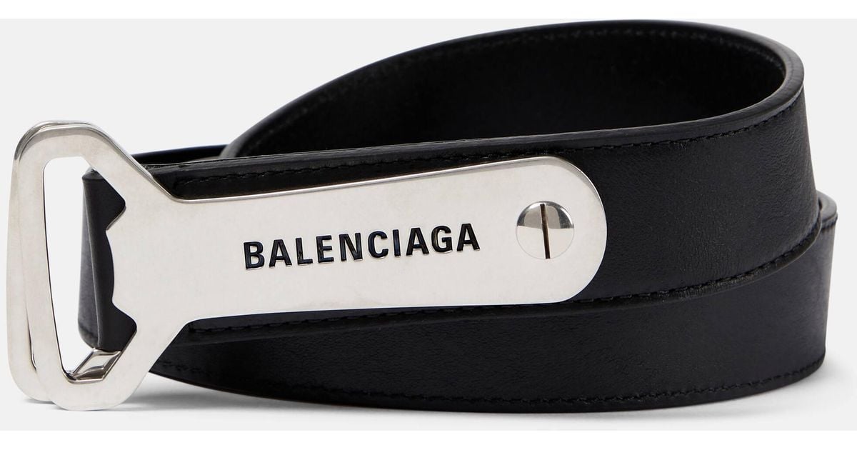 Balenciaga Bottle Opener D ring Leather Belt in Black Lyst Australia