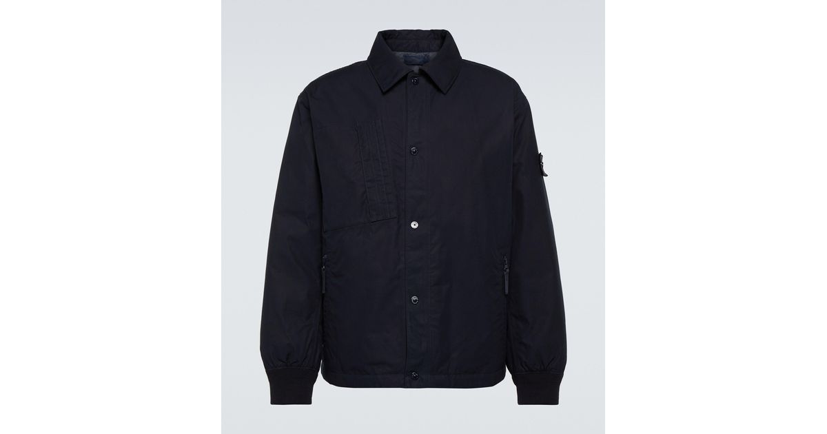 Stone Island Ghost Cotton Field Jacket in Blue for Men Lyst UK