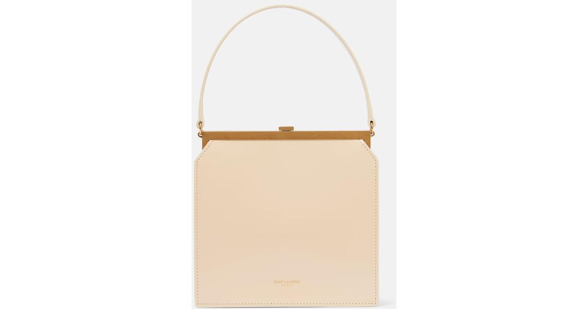 Saint Laurent Nuit Blanche Leather Shoulder Bag in White | Lyst