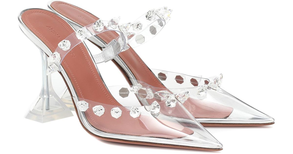 amina muaddi pvc mule