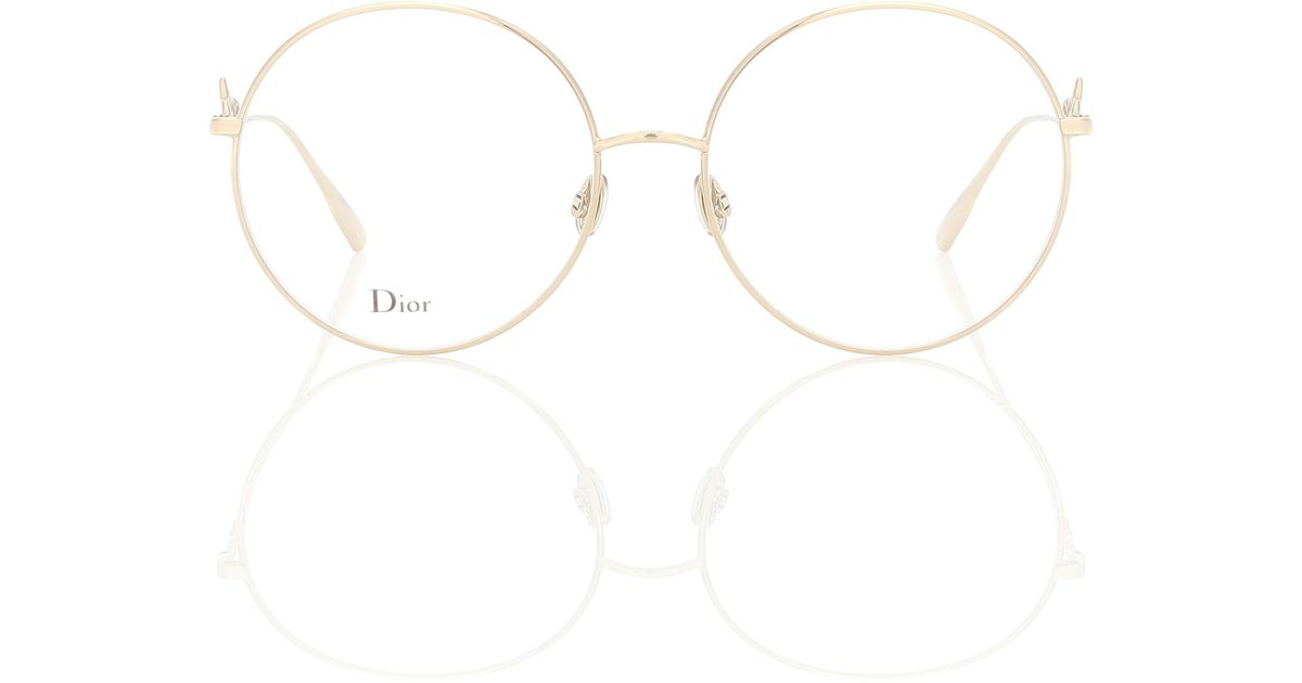 Dior Diorsignature02 Round Glasses in Metallic | Lyst