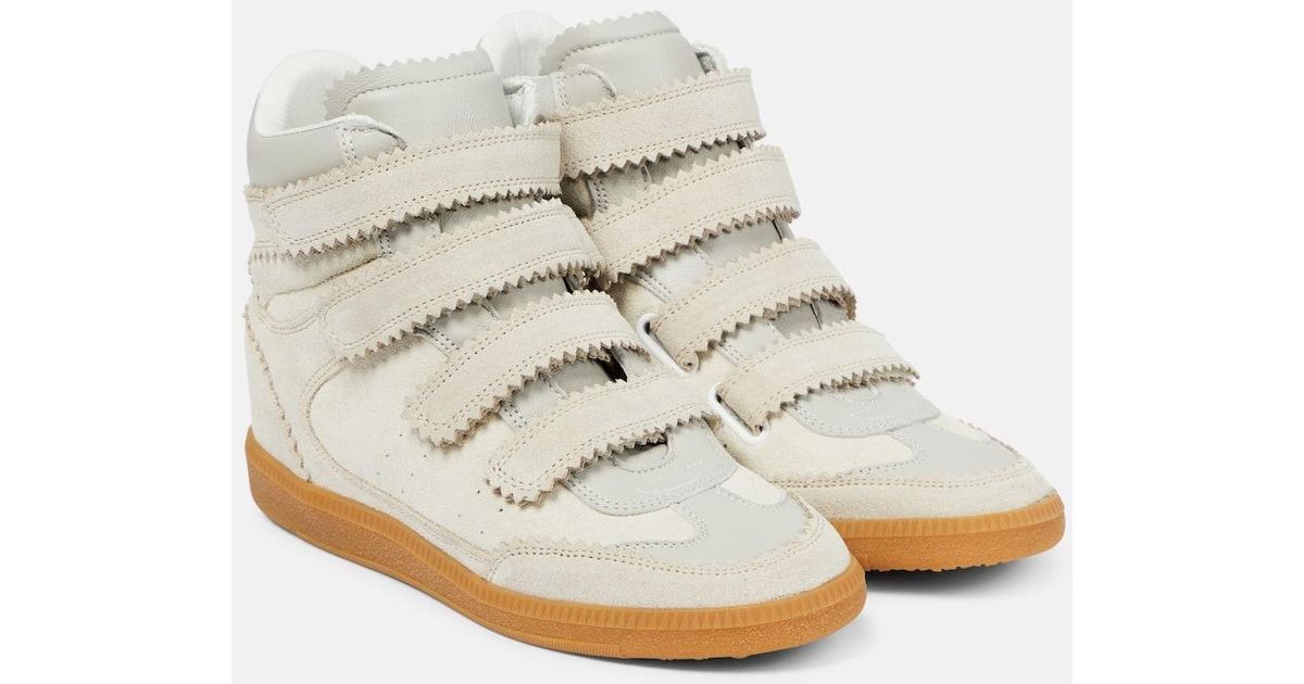 Isabel Marant Bilsy Suede High top Sneakers in White Lyst