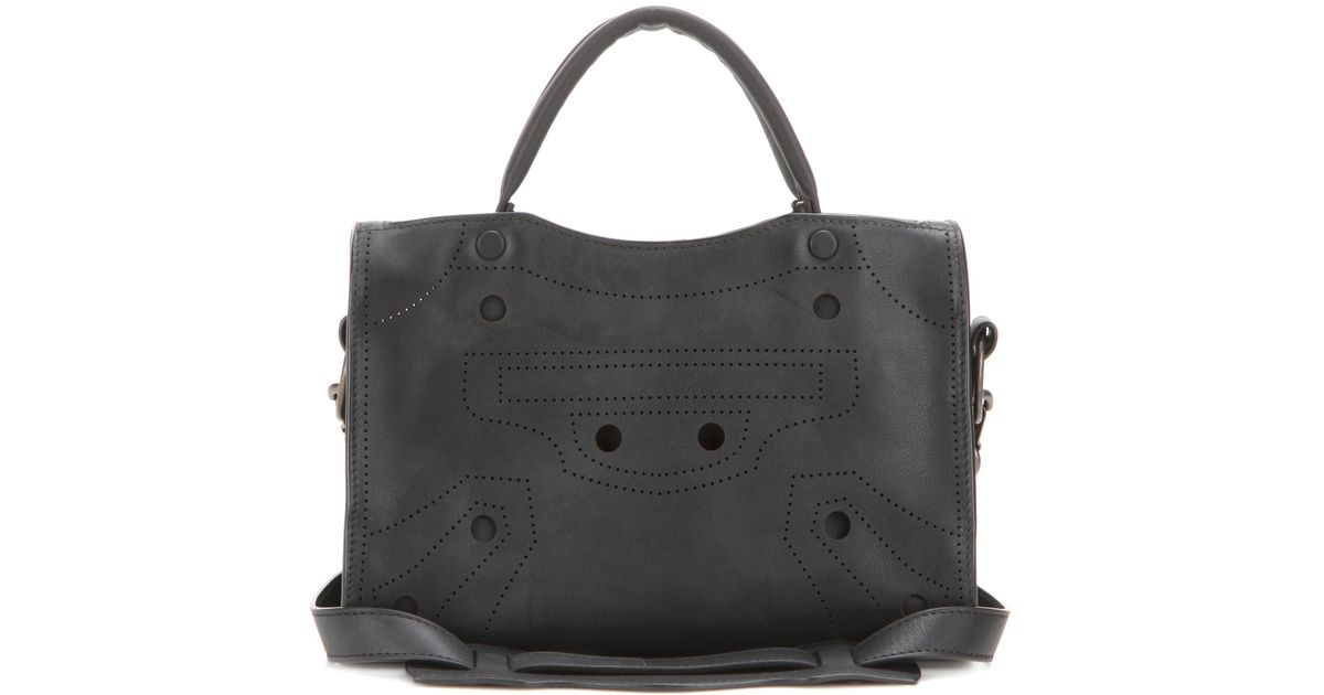 Balenciaga Blackout City Mini Leather Cross-body Bag | Lyst