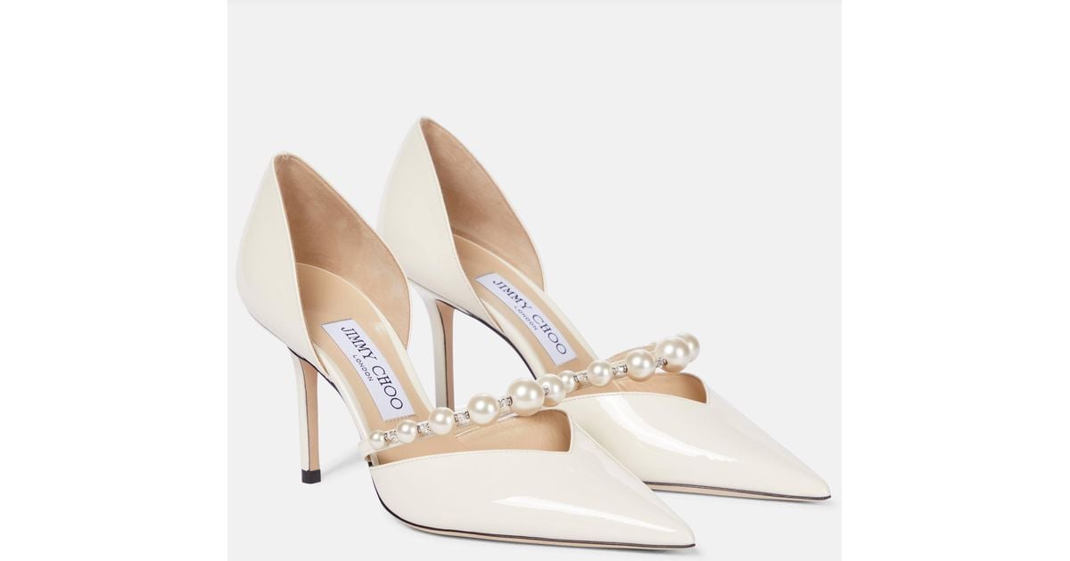 Jimmy choo heels best sale white