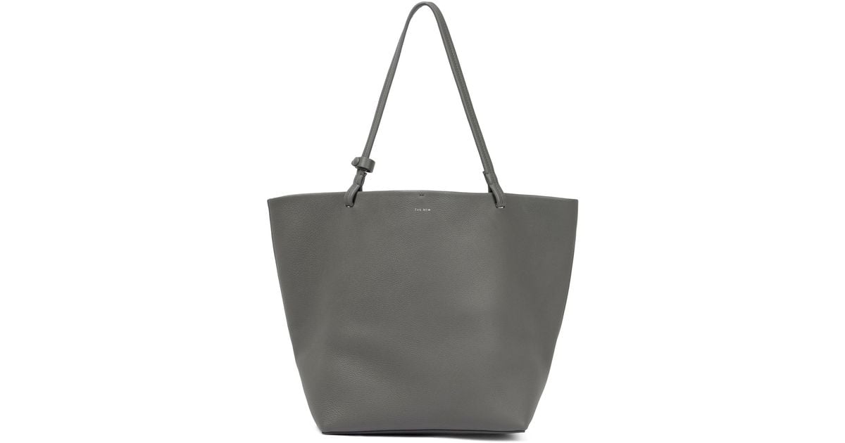 トートバッグ The Row Grey Park Tote Three Bag Park Tote Three Bag Black in Leather – The Row