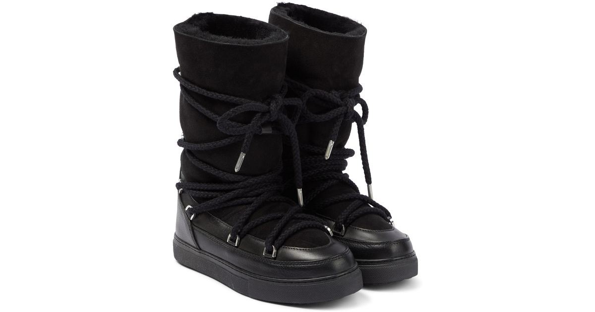 Inuikii Shearling-lined Snow Boots in Black | Lyst UK