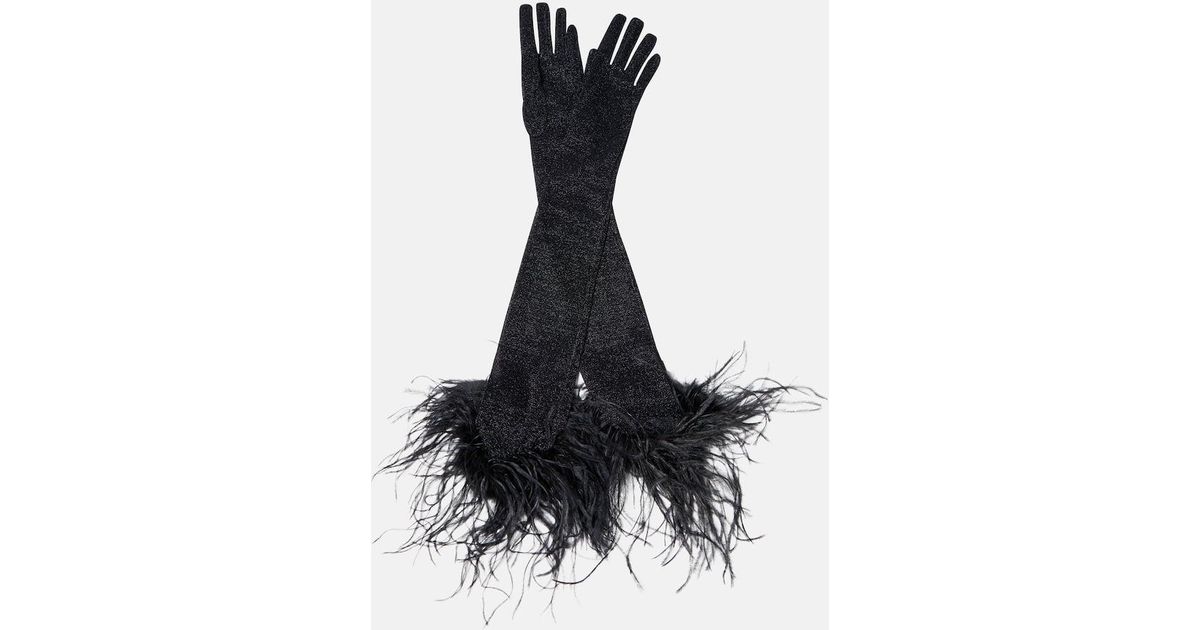 OsÃ©ree LumiÃ¨re Plumage metallic gloves