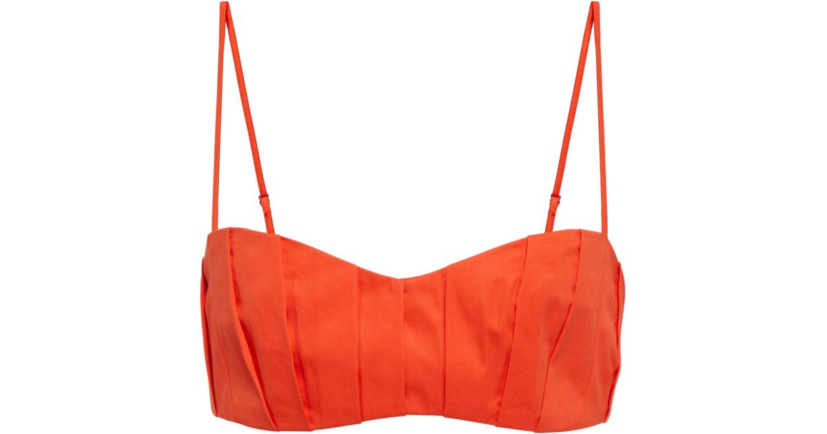Sir. The Label Anja Cotton-blend Bralette in Red | Lyst