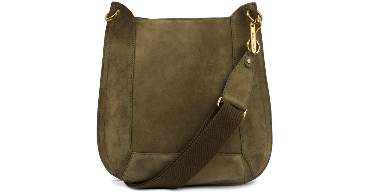 Isabel Marant Oskan Soft Suede Crossbody Bag in Khaki (Green) Lyst