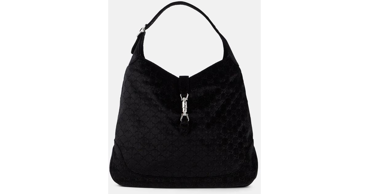 Gucci Jackie Gucci Tasche Beige Samt Gucci Jackie 1961 Large