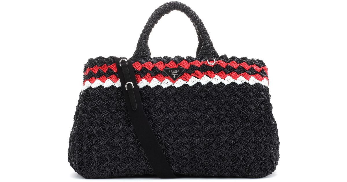 Shopping Bag In Rafia da Donna Prada | Coltorti Boutique
