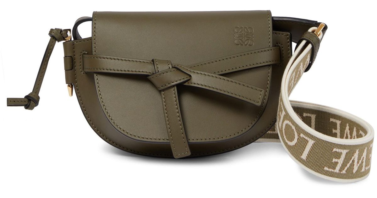 Loewe Leather Gate Dual Mini Shoulder Bag in Green Lyst