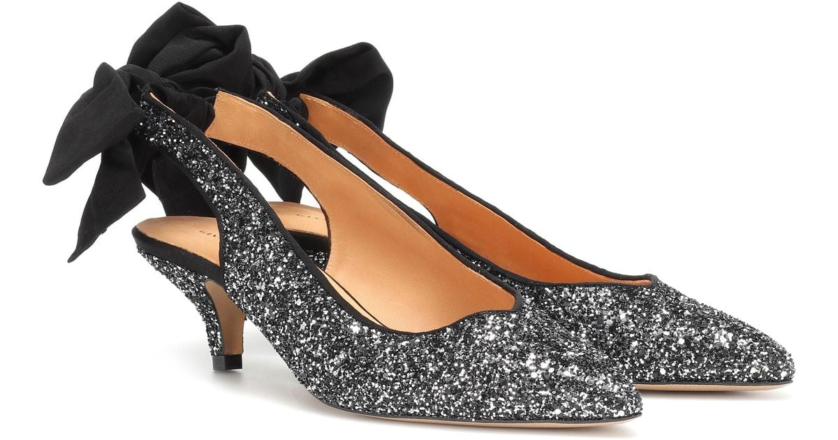 dark silver glitter heels