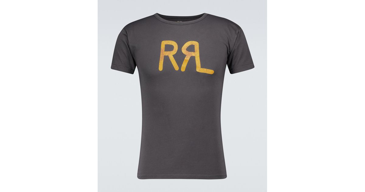 RRL Logo Short-sleeved Cotton T-shirt 