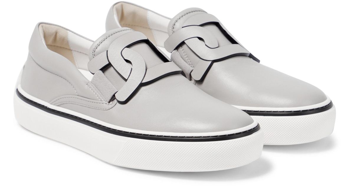 Tod's Slipin Leather Sneakers in White Lyst