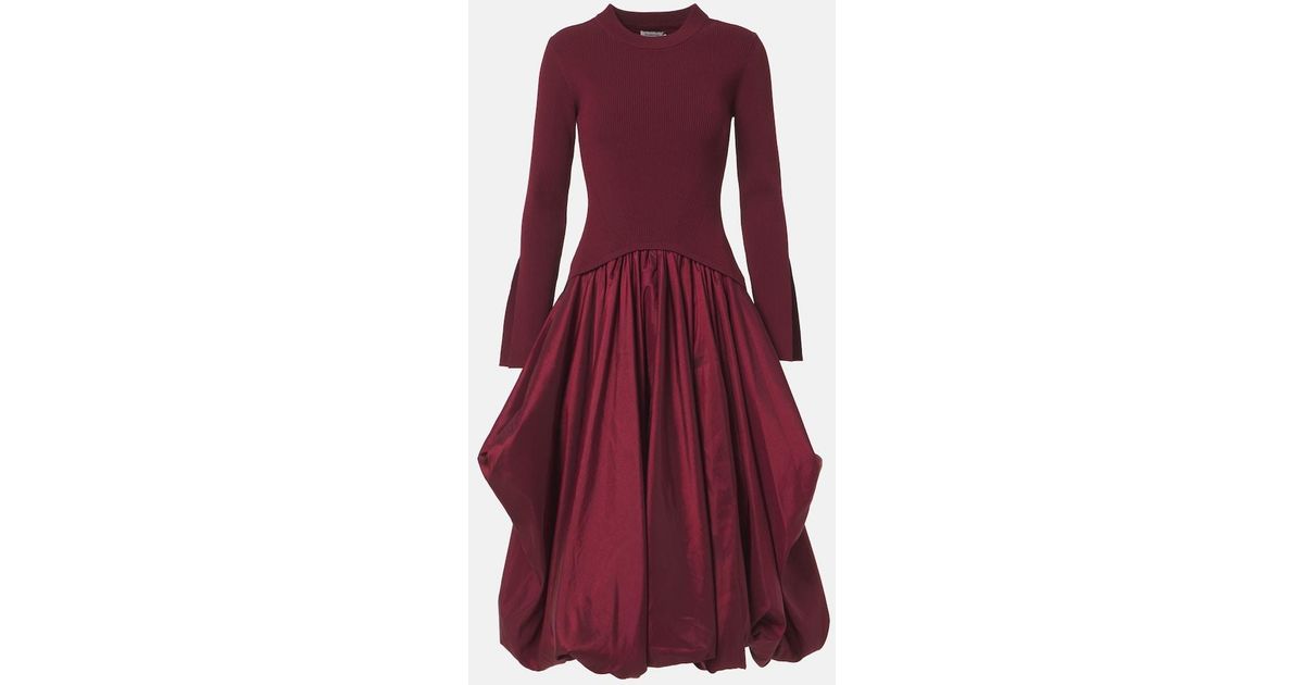Jonathan Simkhai Kenlie Satin And Jersey Midi Dress In Purple Lyst