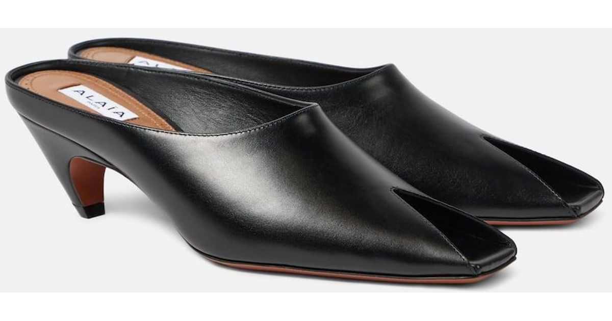 上品な足元 ☆ ALAIA Black 55 mule pumps ALAÏA High Heel Mules & Flat Mules | ALAÏA US