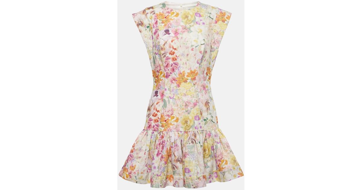 chinese dress ladies Zimmermann Harmony Tie Shoulder Midi Kaleidoscope Garden