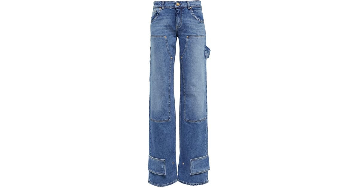 Blumarine Denim Mid-Rise Flared Jeans in Blau Damen Bekleidung Jeans Schlagjeans 