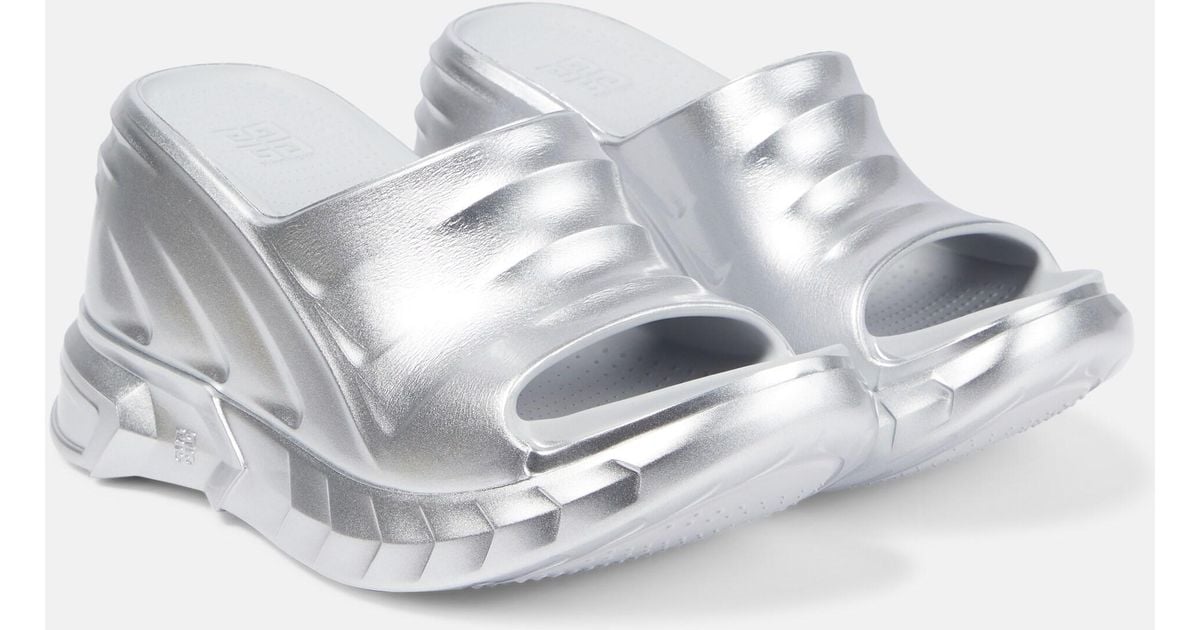 Givenchy Marshmallow Wedge Sandals in Metallic | Lyst