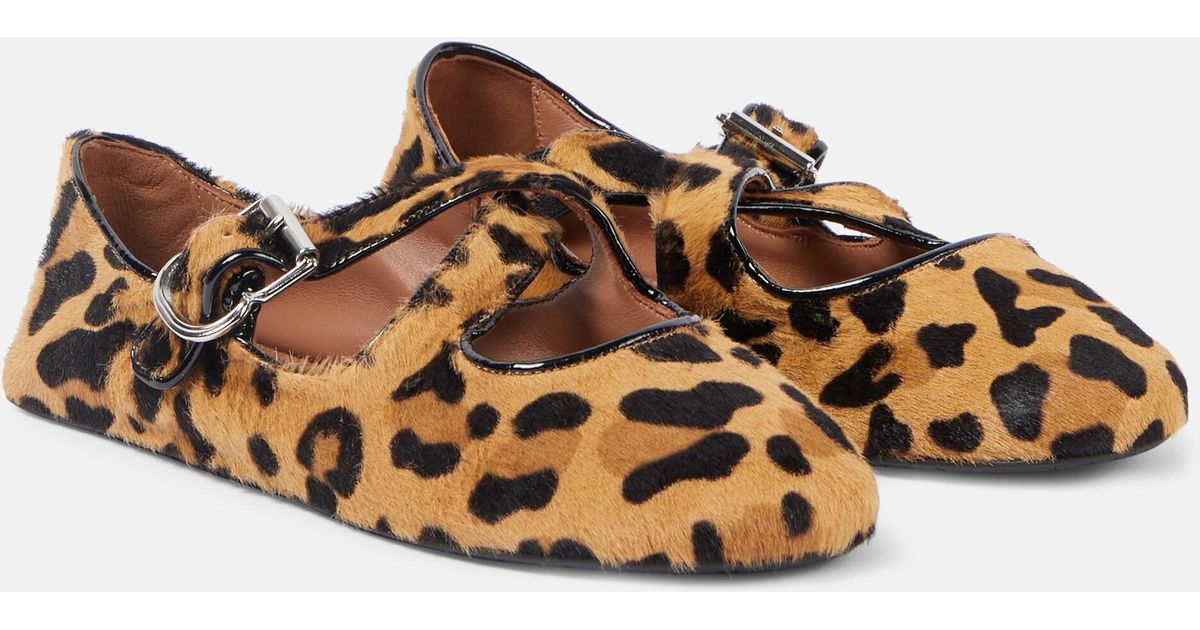 Alice | Leopard-Print Strap Flats main image 0