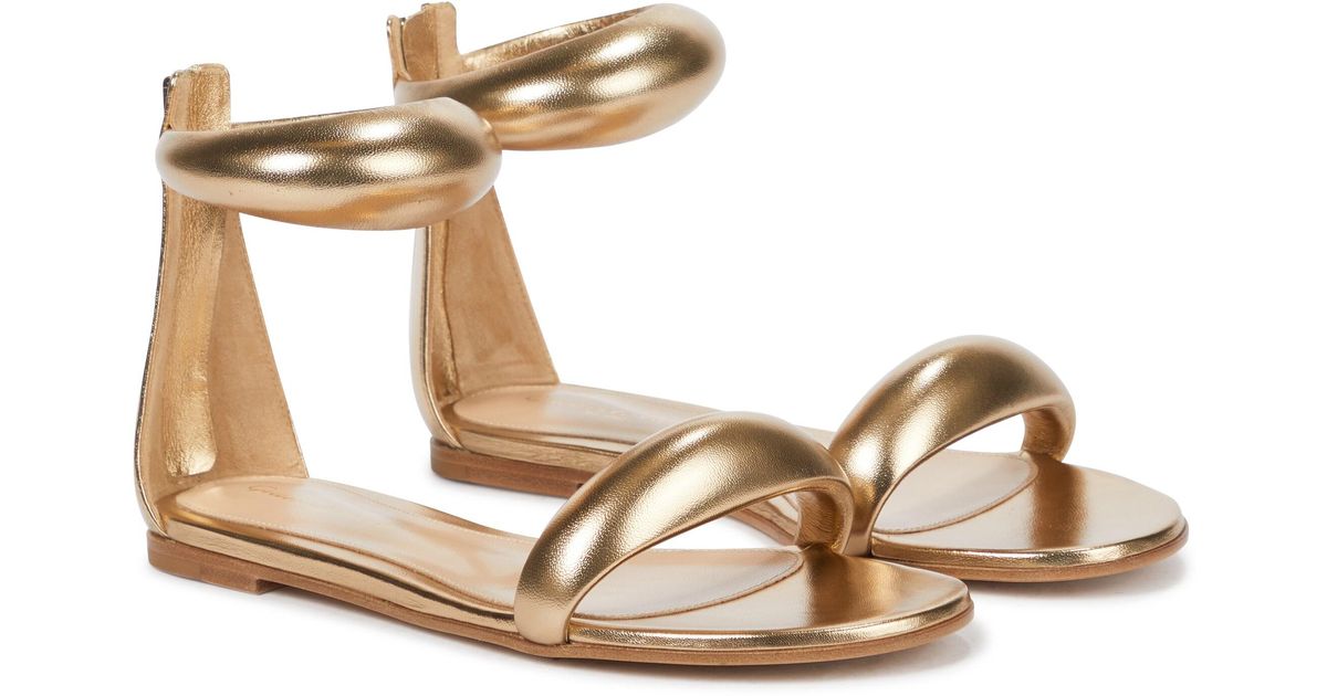 Gianvito Rossi Bijoux Metallic Leather Sandals - Save 6% | Lyst