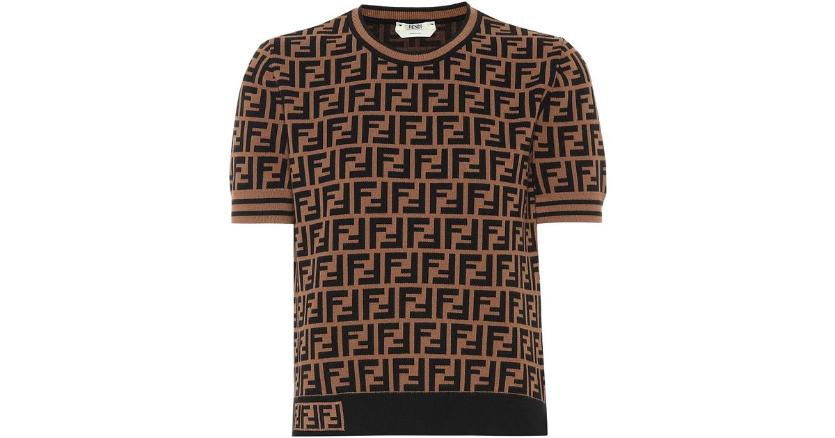 fendi logo jersey shirt