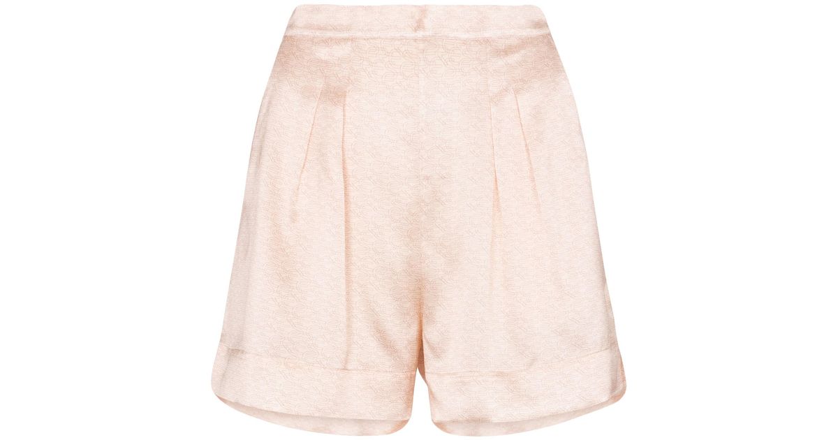 Eres Loyal Silk Satin Shorts in Pink - Lyst
