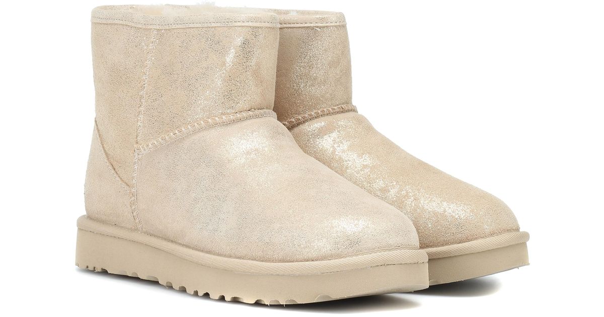 UGG Classic Mini Ii Stardust Boots in Metallic Gold (Metallic) | Lyst