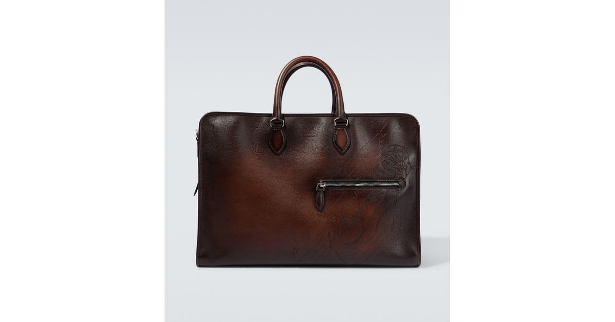 Berluti Leather Travel Bag in Brown for Men Lyst