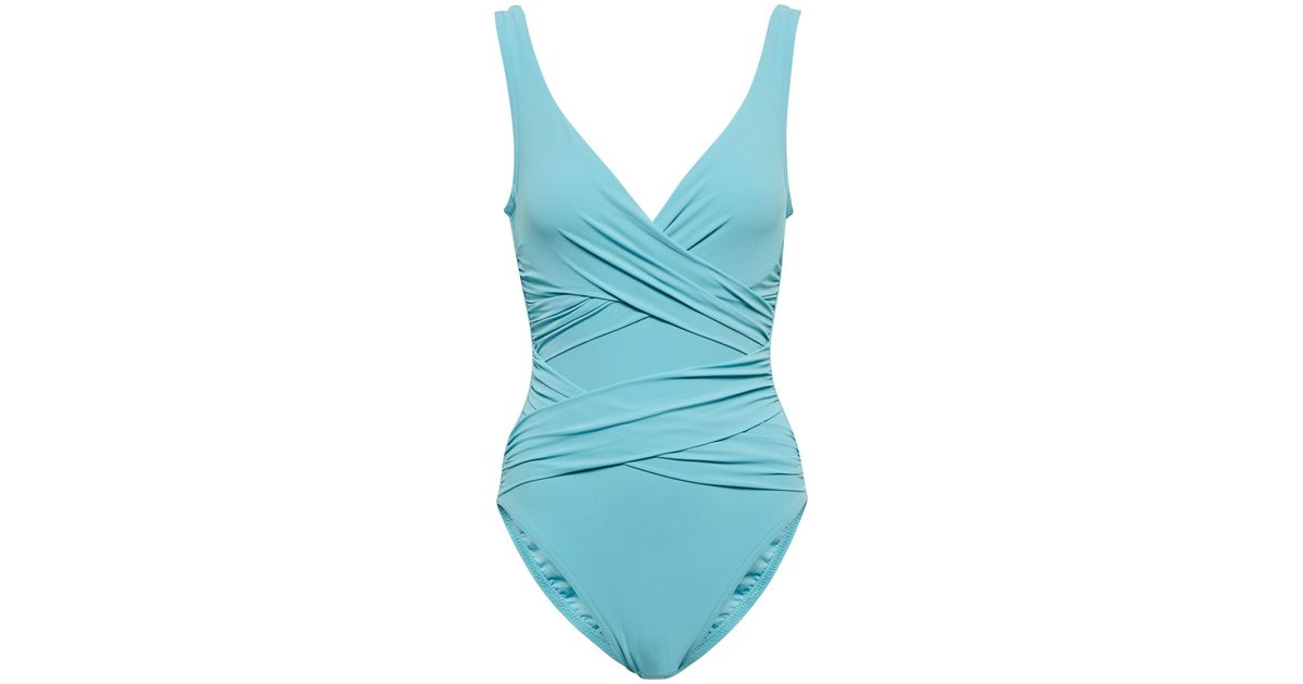Damen Bekleidung Bademode und Strandmode Sarongs und Sarongtücher Karla Colletto Synthetik Badeanzug Basics in Blau 