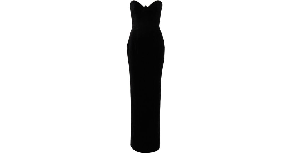 Alexandre Vauthier Crystal-embellished Strapless Gown in Black | Lyst