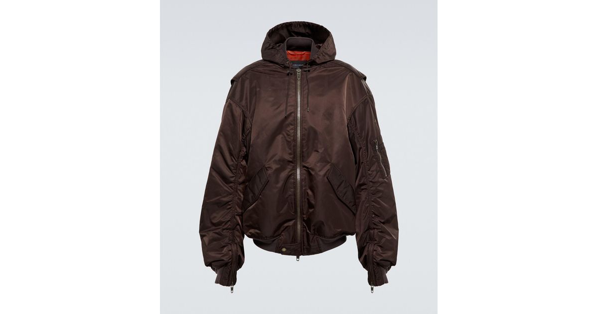 balenciaga windbreaker mens brown