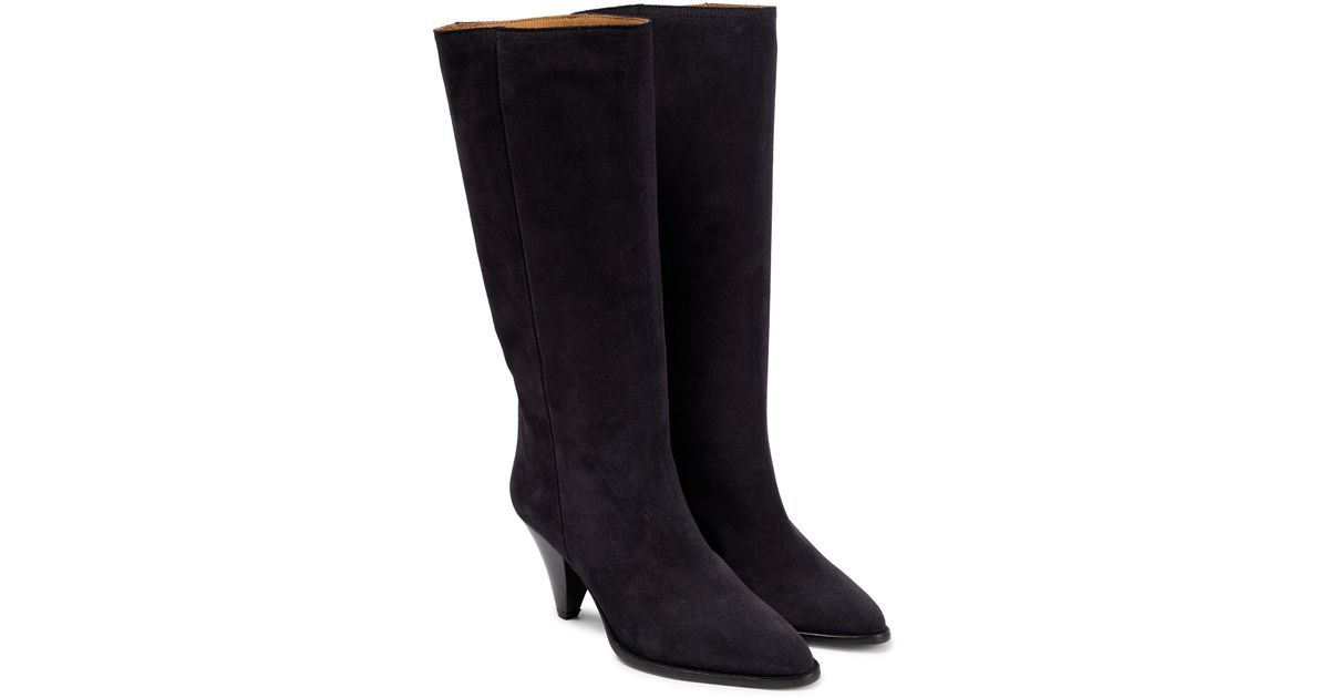 Isabel Marant Rouxy Suede Boots in Faded Black (Black) | Lyst