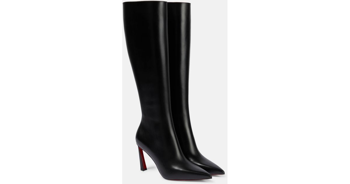 CL Condora Botta Alta 100 Mm Thighboots Stretched Veau Velours Black