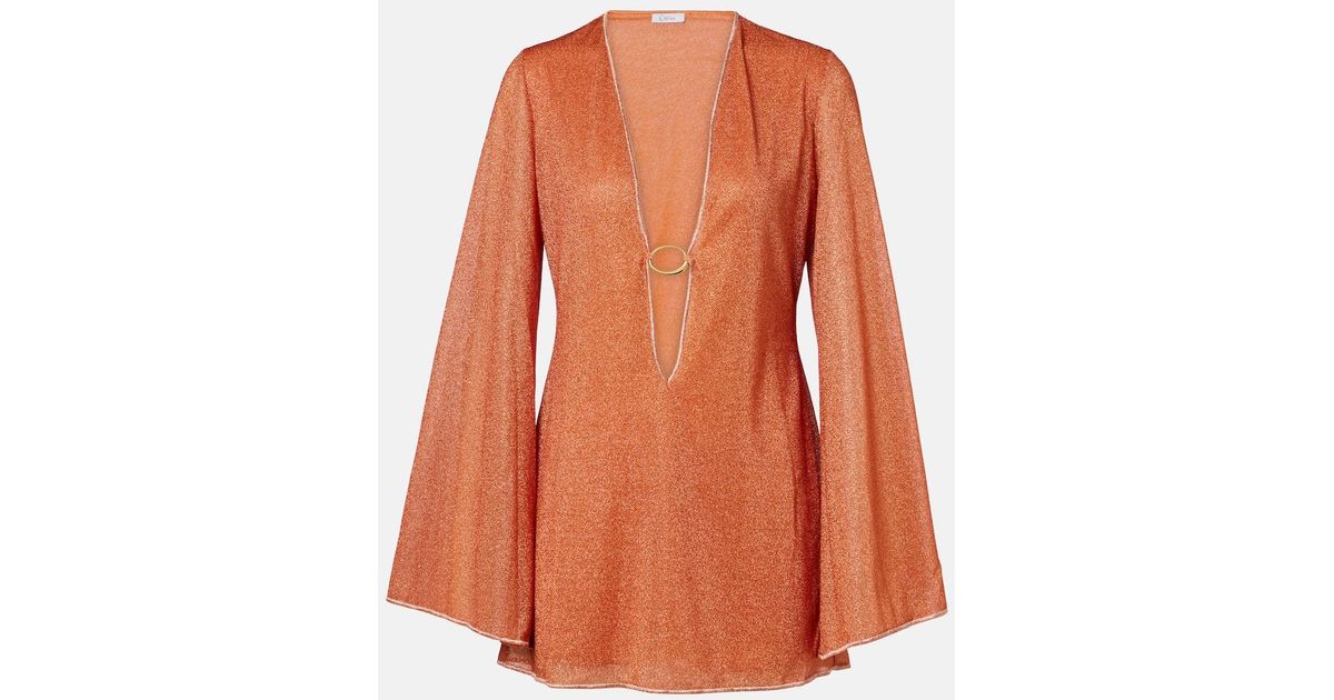 oseree orange dress Lumire beach dress in orange - Oseree