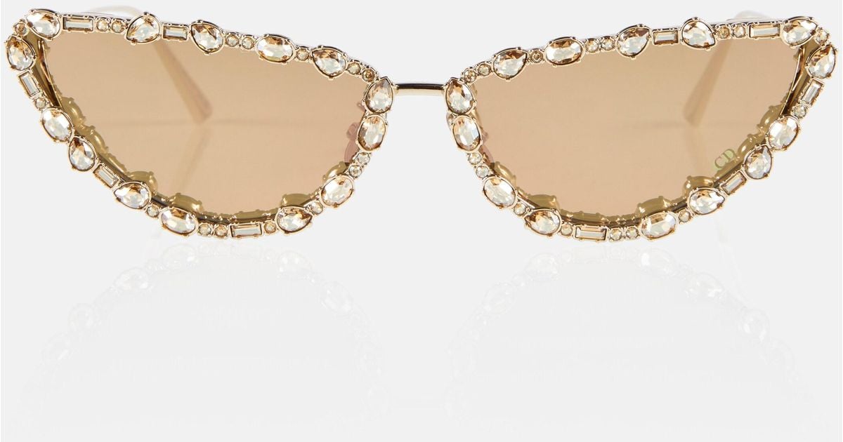 Dior Missdior B1u Embellished Sunglasses in Natural | Lyst UK