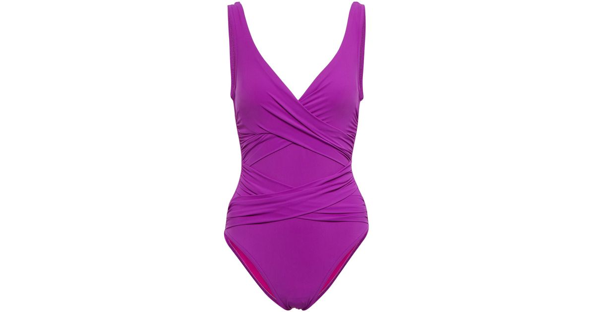 Karla Colletto Synthetic Smart Swimsuit in Purple | Lyst