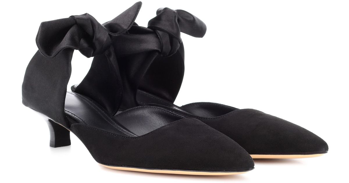 the row coco suede and satin mules