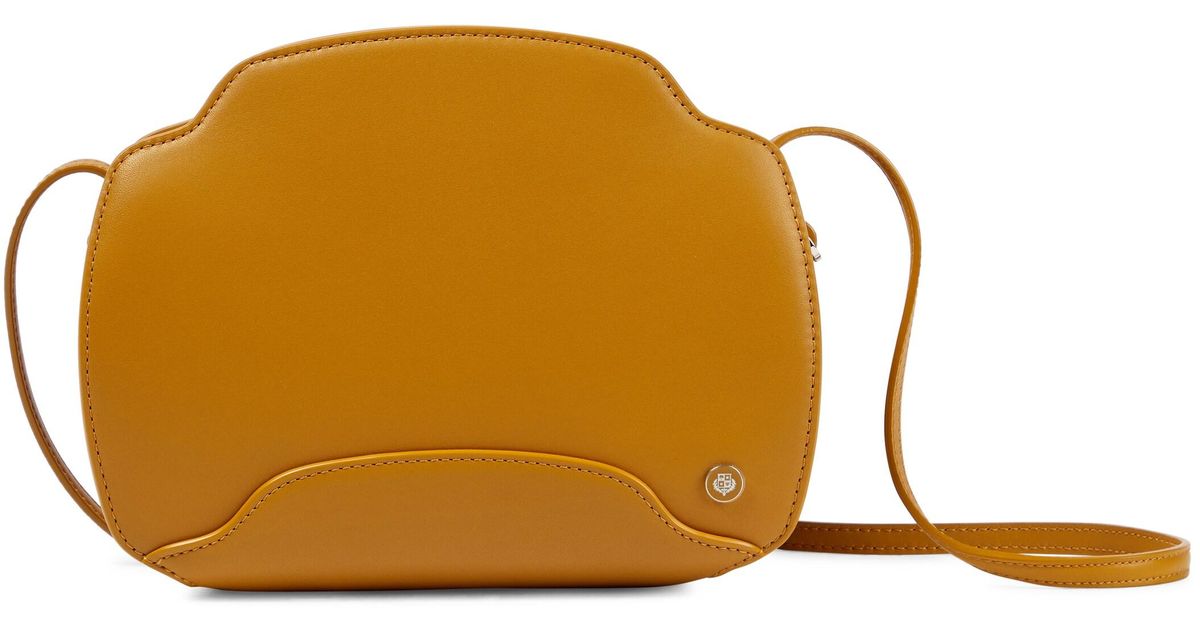 Loro Piana Sesia Leather Crossbody Bag in Orange - Lyst